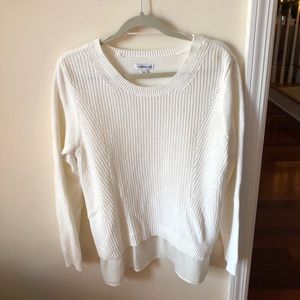 Croft & Barrow White/Cream Layered Sweater